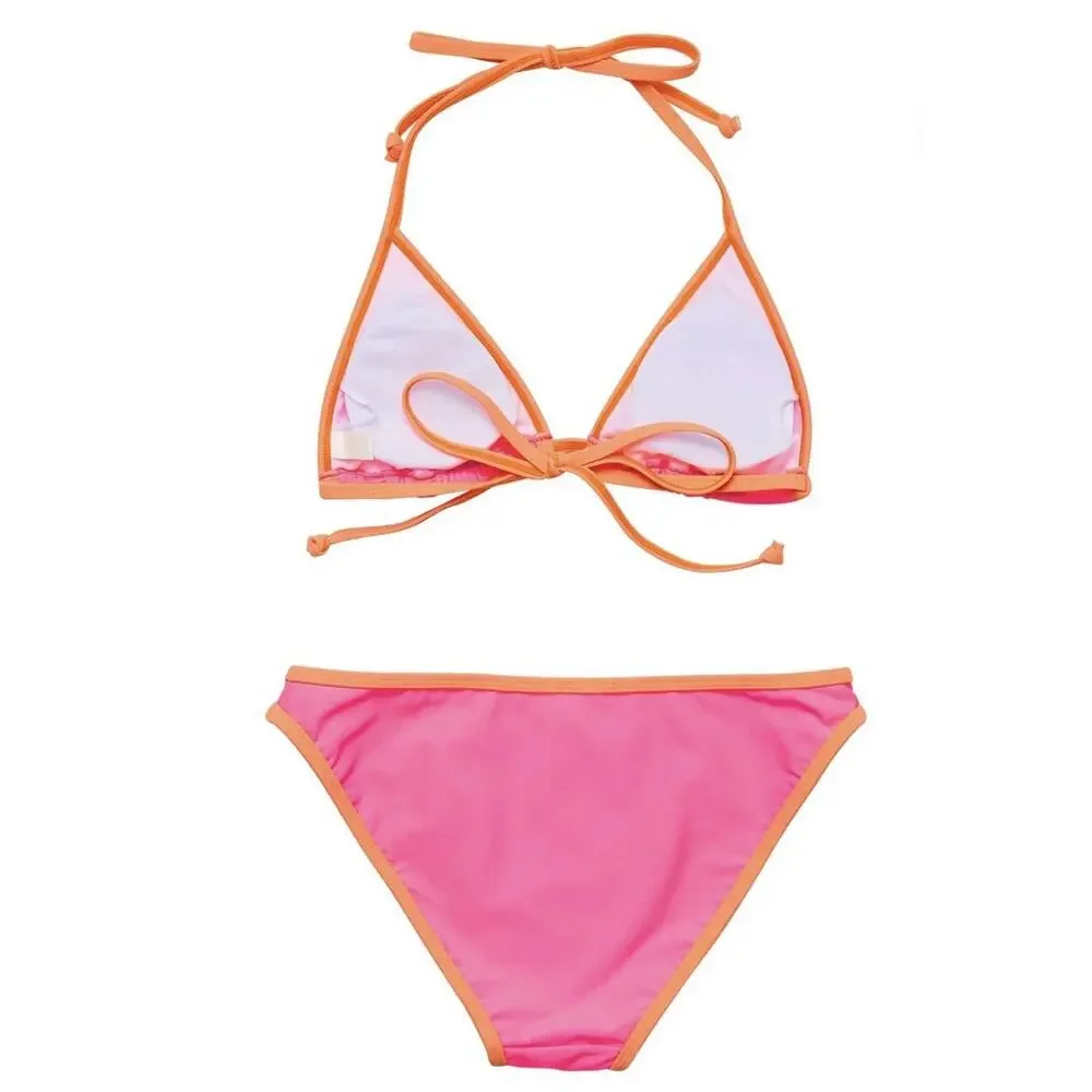 NWOT GIRLS Bikini SNAPPERROCK Sunset Sorbet Charm Triangle Bikini SIZE 8 (AK29)